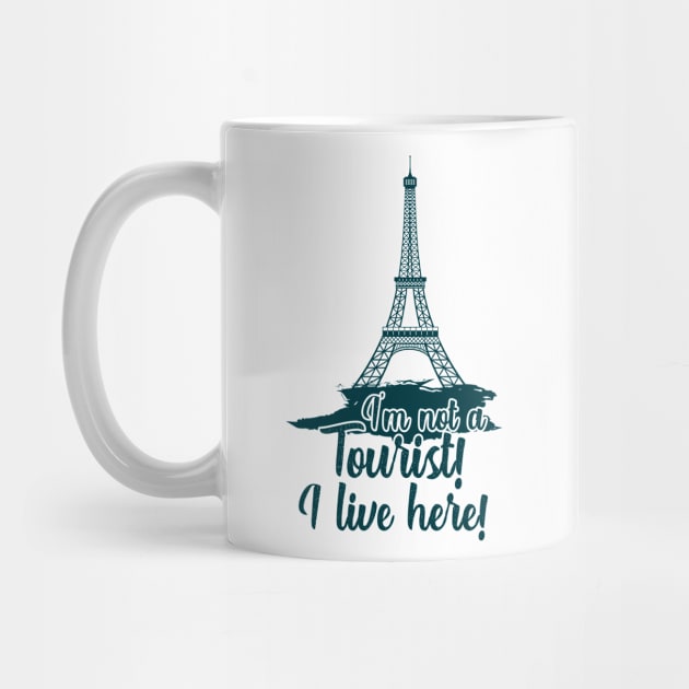 Eiffel Tower French Tourism Tourist Funny by Mellowdellow